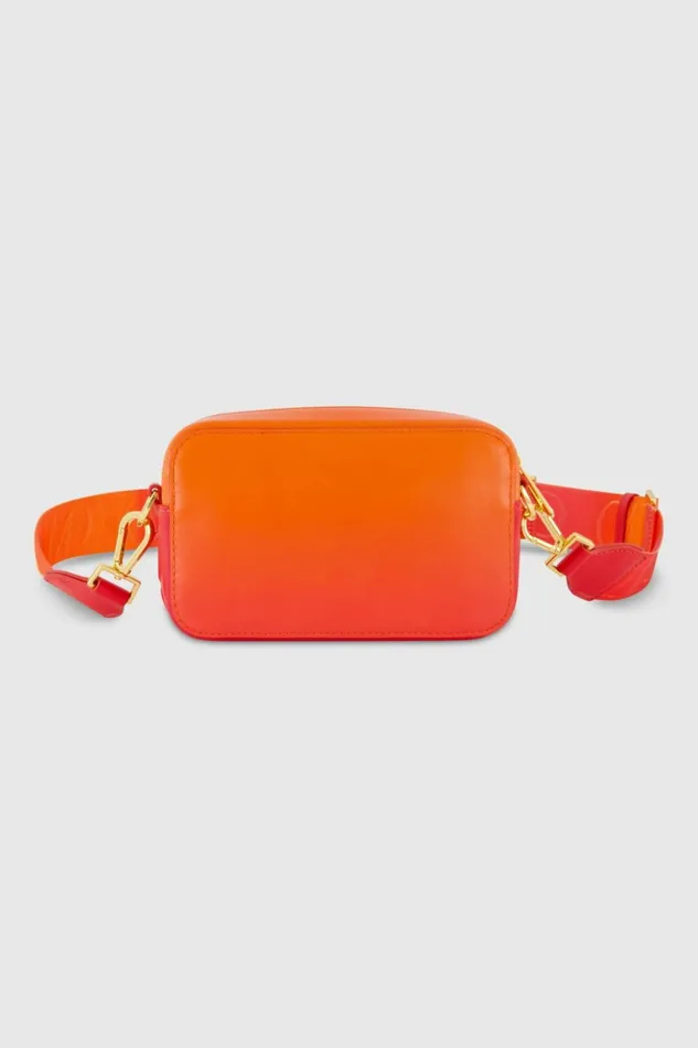 Women Crossbody Bags Mac Duggal Ombre Small Leather Crossbody Camera Bag With Adjustable Strap 8211 FINAL Sunset Ombre