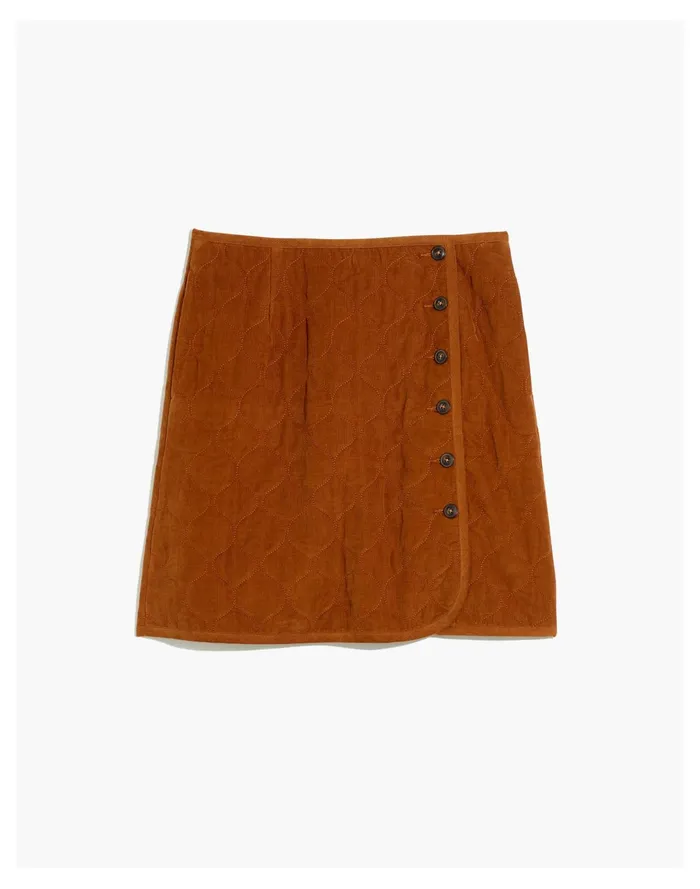 Women Curvy Corduroy Quilted Mini Skirt Warm Coffee Madewell Skirts Women Curvy Corduroy Quilted Mini Skirt Warm Coffee Madewell Skirts