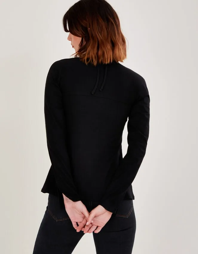 Women CutOut Halter Jersey Top Black Monsoon Tops and Blouses