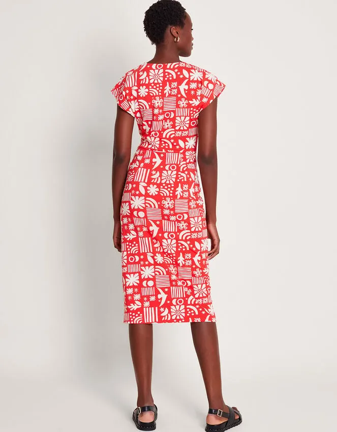 Women Dario Side Tie Dress Red Monsoon Dresses