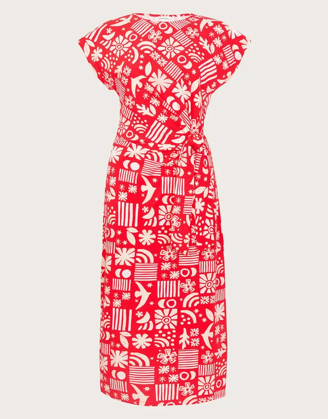 Women Dario Side Tie Dress Red Monsoon Dresses