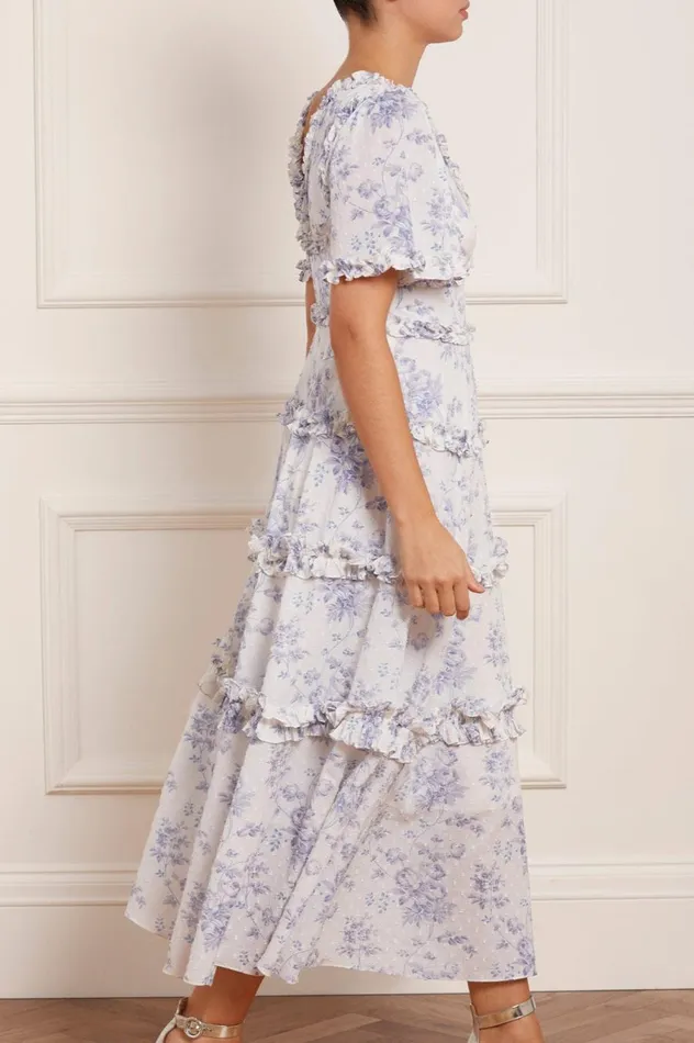 Women Day Dresses Needle and Thread Rambling Roses Cotton Ankle Gown Multi