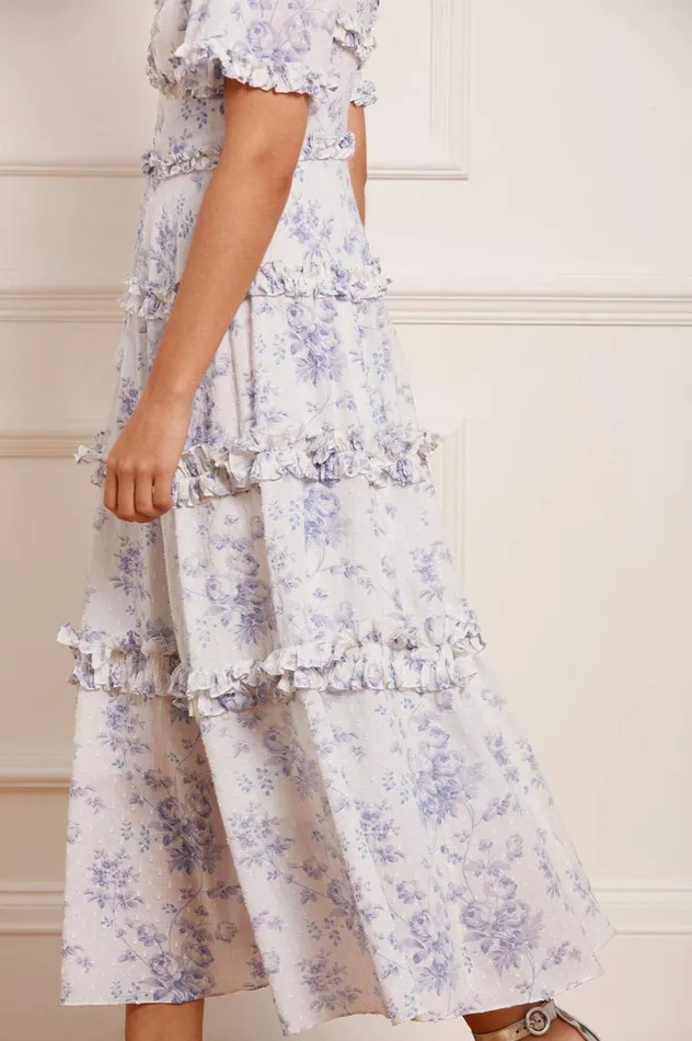 Women Day Dresses Needle and Thread Rambling Roses Cotton Ankle Gown Multi