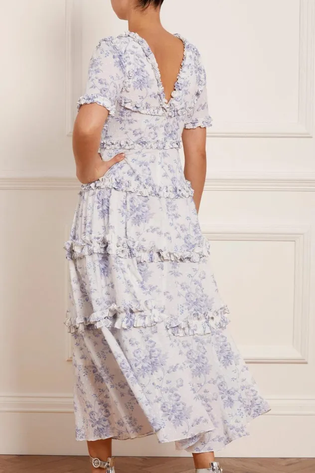 Women Day Dresses Needle and Thread Rambling Roses Cotton Ankle Gown Multi