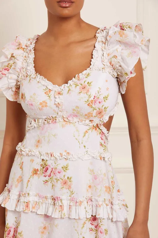 Women Day Dresses Needle and Thread Trailing Blooms Cotton Backless Micro Mini Dress Multi Women Day Dresses Needle and Thread Trailing Blooms Cotton Backless Micro Mini Dress Multi