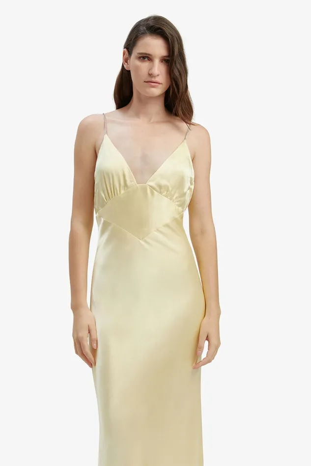 Women Day To Night Dresses Bardot Capri Diamonte Slip Dress In Canary Yellow Canary Yellow Women Day To Night Dresses Bardot Capri Diamonte Slip Dress In Canary Yellow Canary Yellow