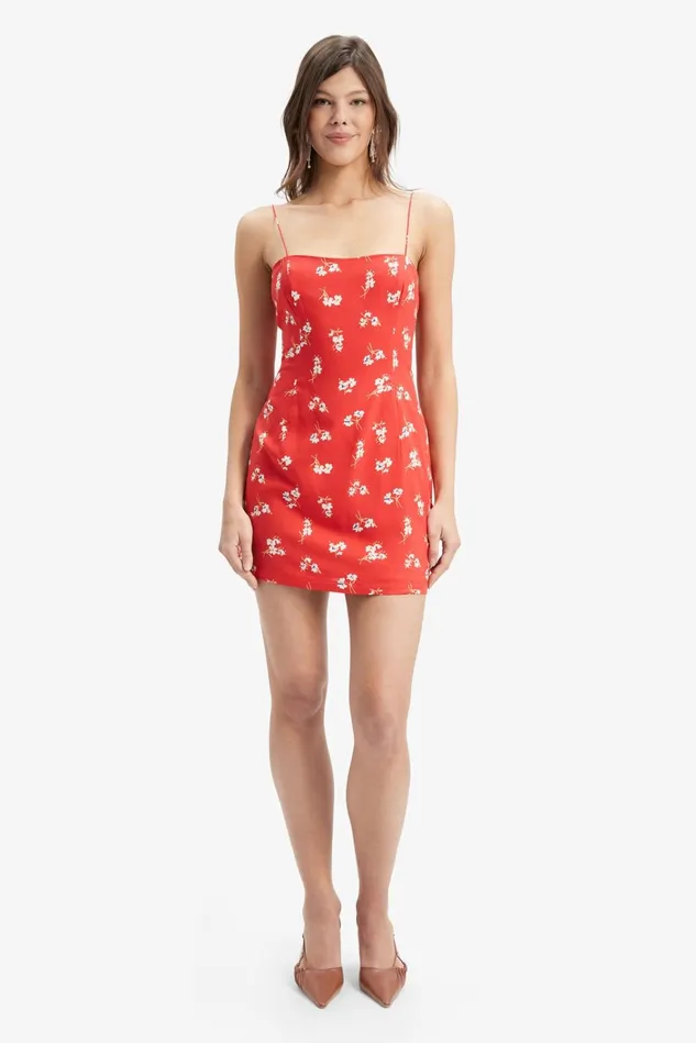 Women Day To Night Dresses Bardot Joie Mini Dress In Red Dit Fl Red Dit Fl