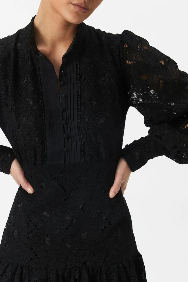 Women Day To Night Dresses Bardot Remy Mini Lace Dress In Black Black Women Day To Night Dresses Bardot Remy Mini Lace Dress In Black Black