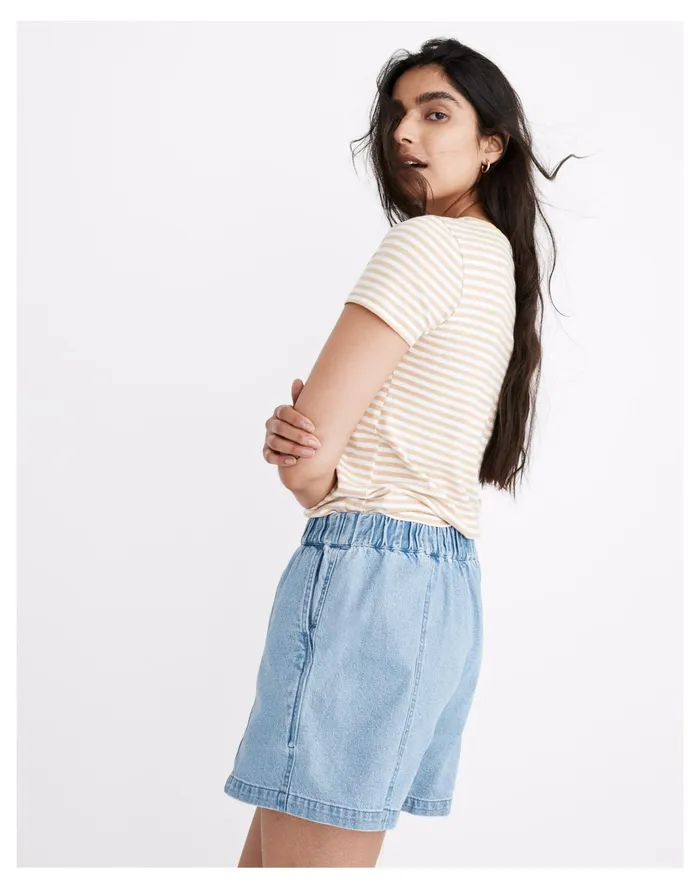 Women Denim Easy Pull On Shorts In Rathmore Wash Rathmore Wash Madewell Shorts Women Denim Easy Pull On Shorts In Rathmore Wash Rathmore Wash Madewell Shorts