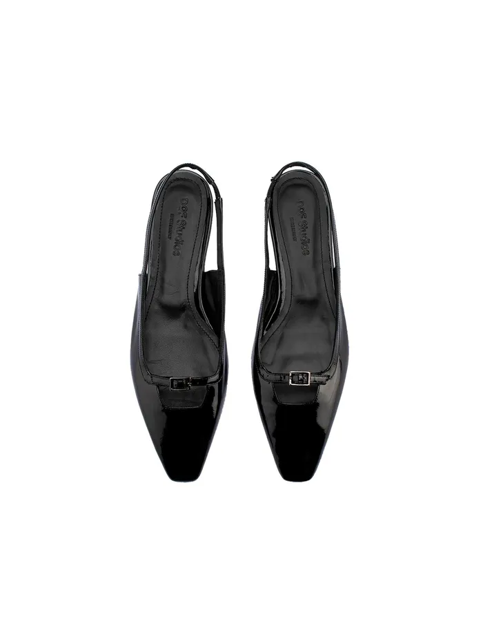 Women DOF Studios 8211 Paulina Flats In Black Patent The UNDONE Flats