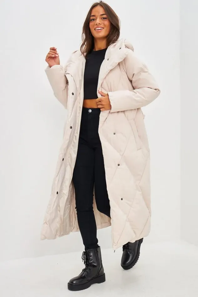 Women Doudoune Beige Matelasse Capuche Beige Brentiny Paris Parkas And Down Jackets Women Doudoune Beige Matelasse Capuche Beige Brentiny Paris Parkas And Down Jackets