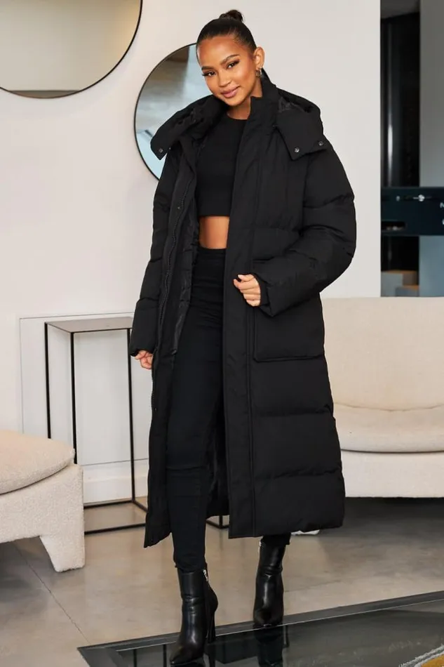 Women Doudoune Matelasse Longue Noir Capuche Black Brentiny Paris Parkas And Down Jackets Women Doudoune Matelasse Longue Noir Capuche Black Brentiny Paris Parkas And Down Jackets