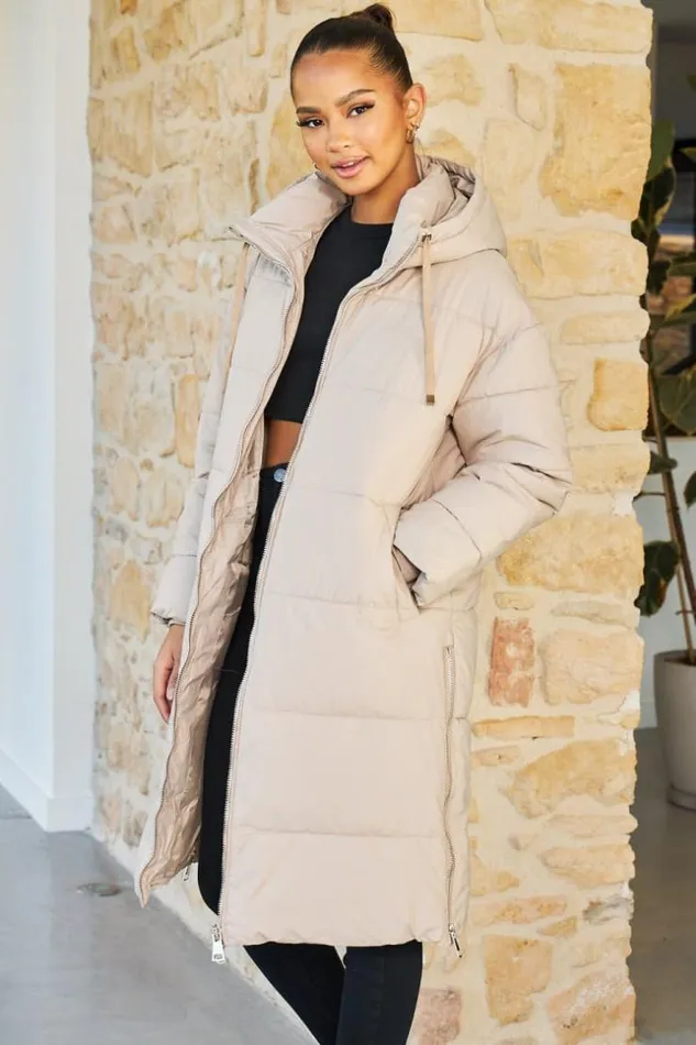 Women Doudoune Matelasse Ouverture Sur Les Cts Beige Brentiny Paris White Tops