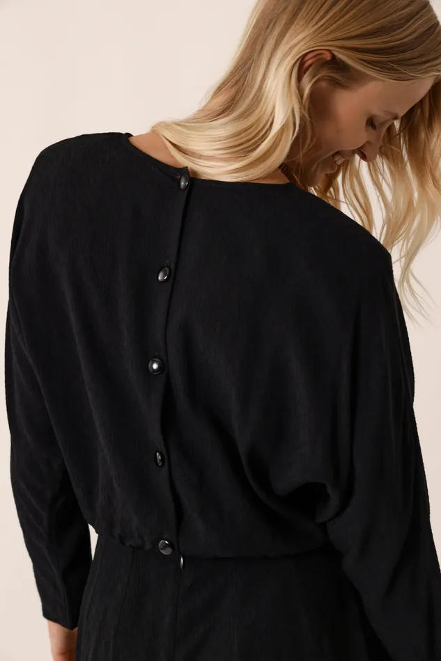 Women Dress Rafaelo Noir Robe Viscose Noire Des Petits Hauts Dresses and Skirts