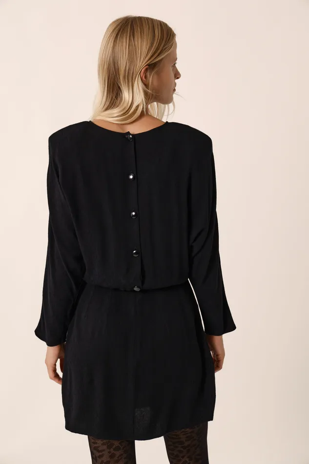 Women Dress Rafaelo Noir Robe Viscose Noire Des Petits Hauts Dresses and Skirts