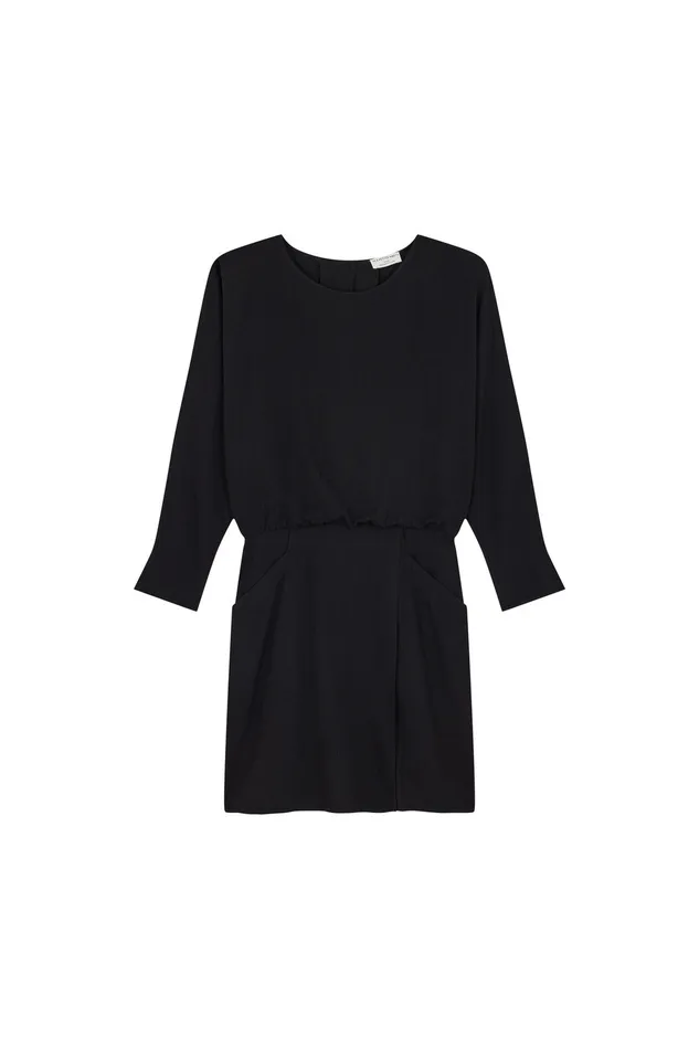 Women Dress Rafaelo Noir Robe Viscose Noire Des Petits Hauts Dresses and Skirts