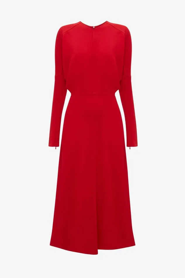Women Dresses Victoria Beckham Dolman Midi Dress In Red