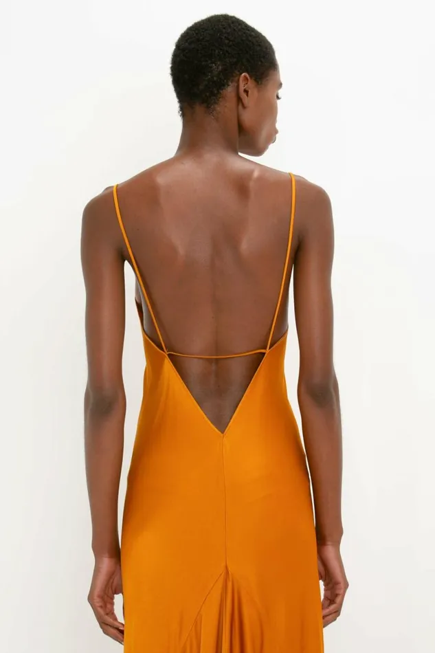 Women Dresses Victoria Beckham FloorLength Cami Dress In Ginger