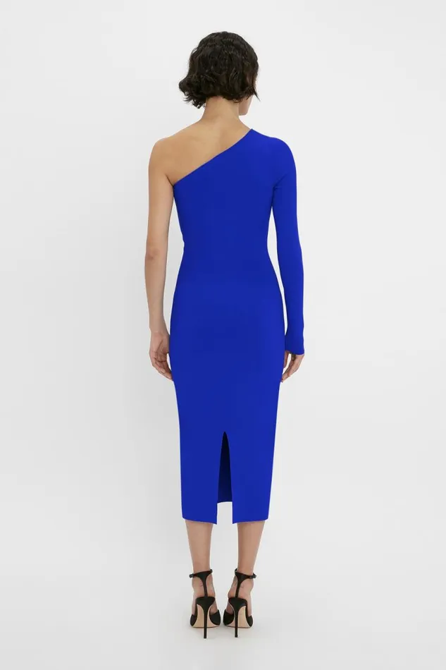 Women Dresses Victoria Beckham VB Body One Shoulder Midi Dress In Cobalt
