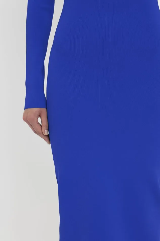 Women Dresses Victoria Beckham VB Body One Shoulder Midi Dress In Cobalt
