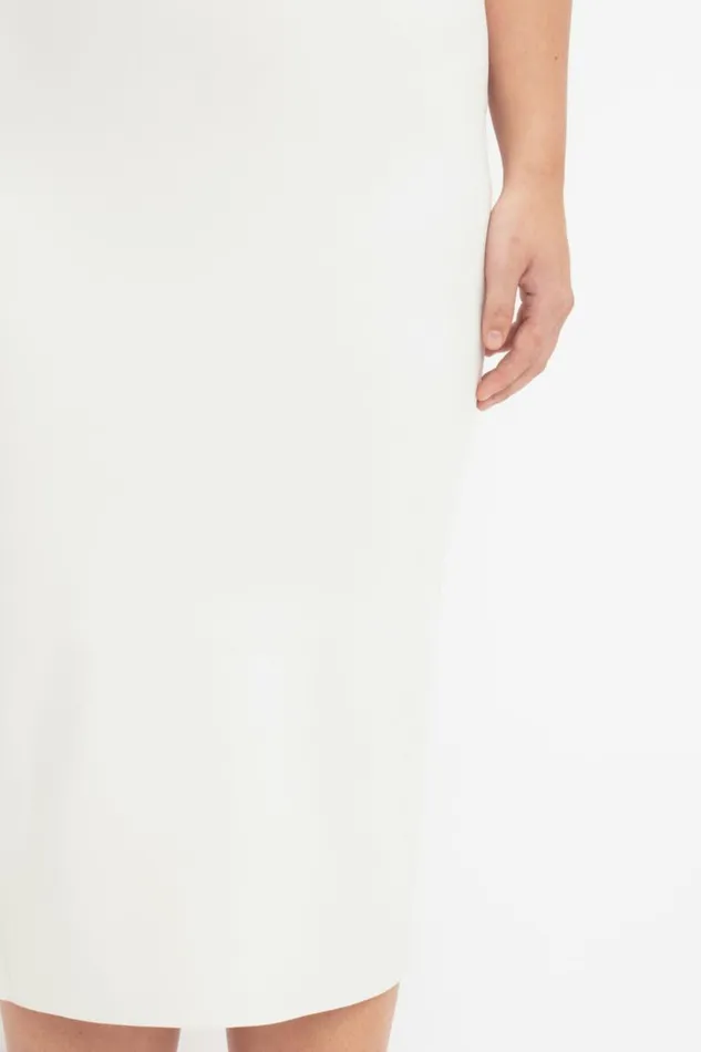 Women Dresses Victoria Beckham VB Body Slash Front Midi Dress In White