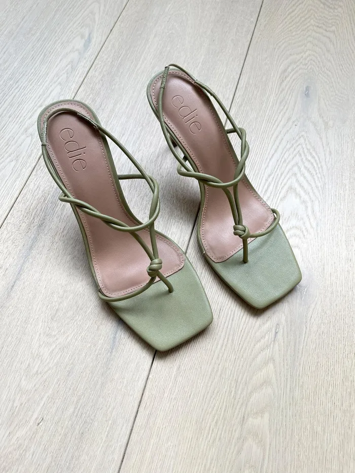 Women Edie Collective 8211 The Betty Knot Heel In Sage The UNDONE Heels