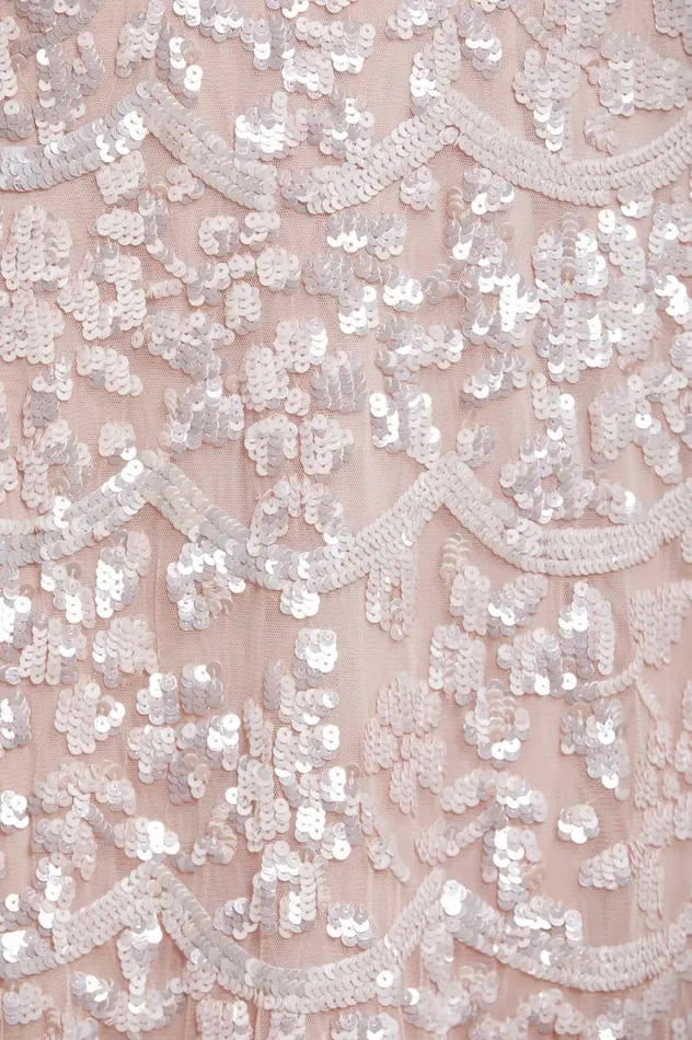 Women Embellished Dresses Needle and Thread Alicia Scallop Gown Pink