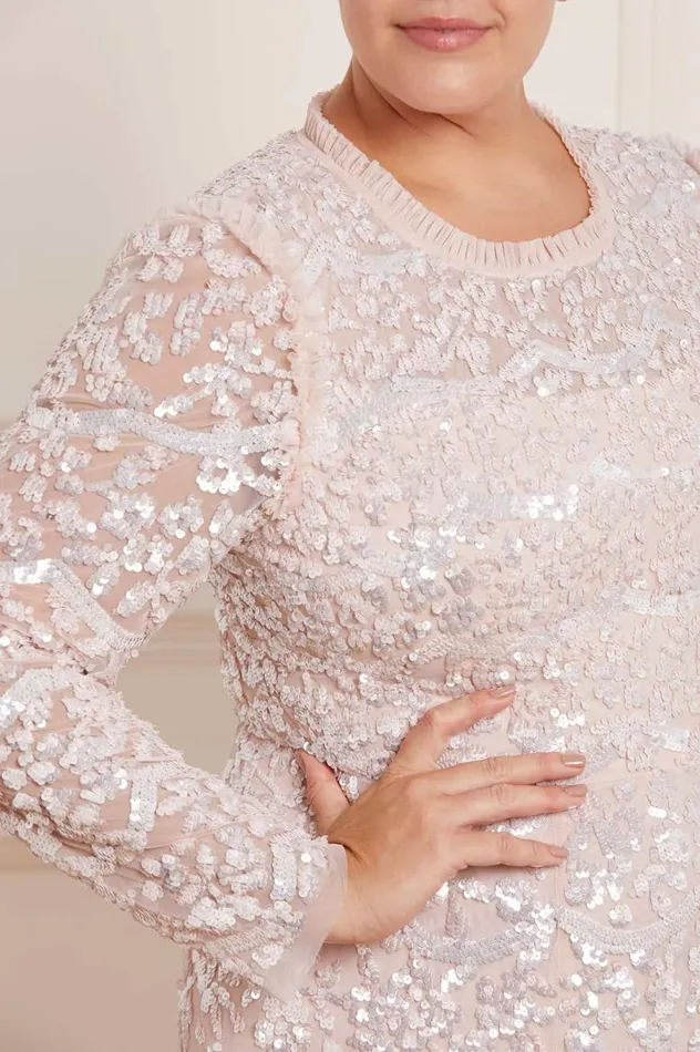 Women Embellished Dresses Needle and Thread Alicia Scallop Gown Pink