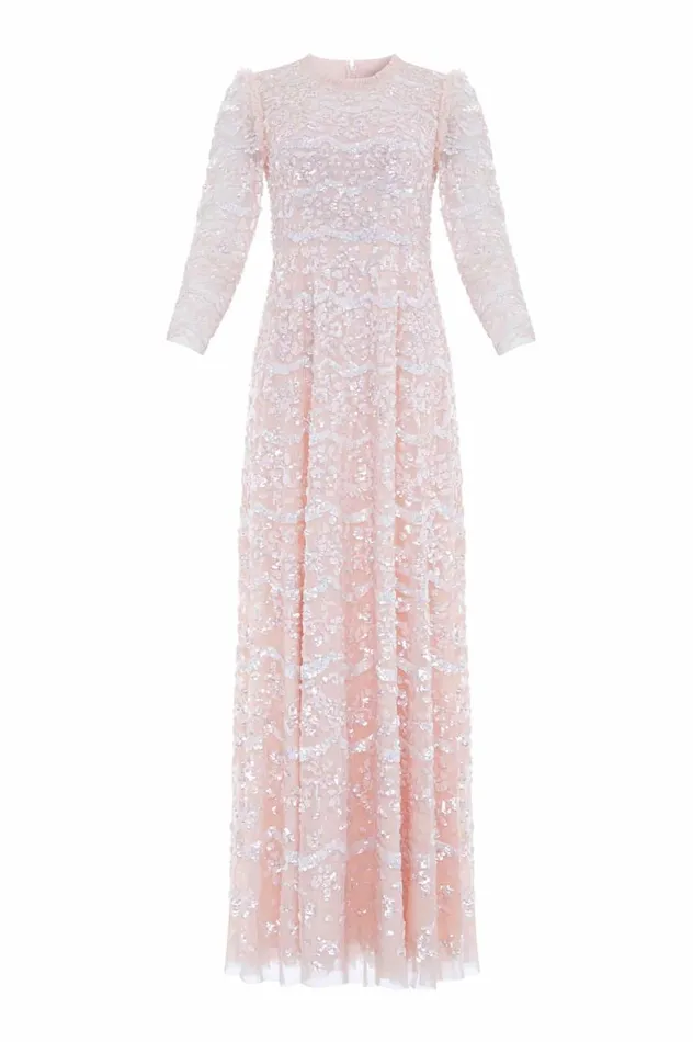 Women Embellished Dresses Needle and Thread Alicia Scallop Gown Pink