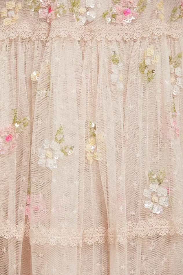 Women Embellished Dresses Needle and Thread Freesia Ditsy Micro Mini Dress Champagne Women Embellished Dresses Needle and Thread Freesia Ditsy Micro Mini Dress Champagne