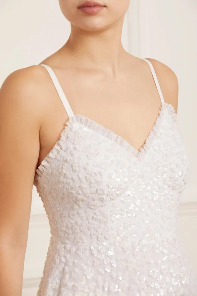 Women Embellished Dresses Needle and Thread Margot Cami Ankle Gown White