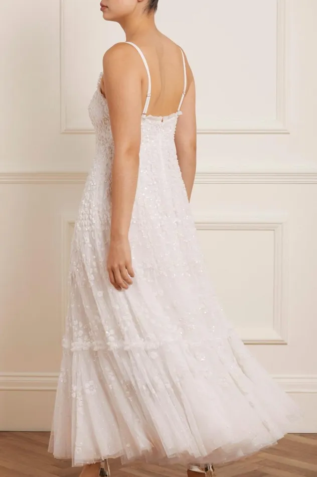 Women Embellished Dresses Needle and Thread Margot Cami Ankle Gown White