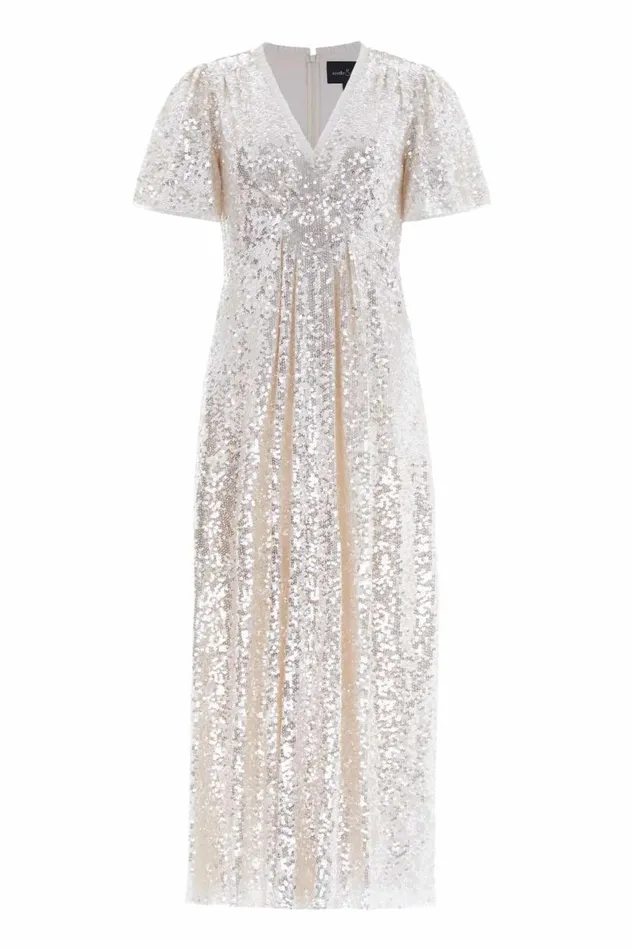 Women Embellished Dresses Needle and Thread Mila Gloss Ankle Gown Champagne Women Embellished Dresses Needle and Thread Mila Gloss Ankle Gown Champagne