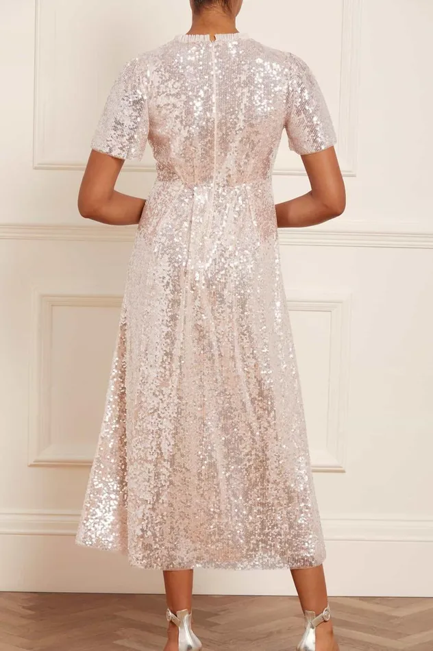 Women Embellished Dresses Needle and Thread Mila Gloss Ankle Gown Champagne Women Embellished Dresses Needle and Thread Mila Gloss Ankle Gown Champagne