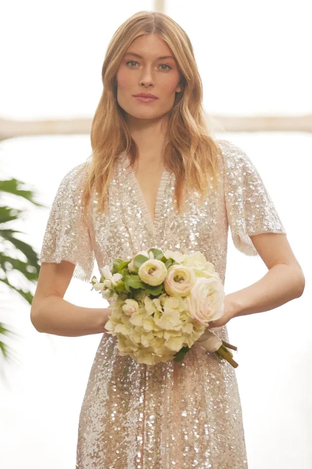 Women Embellished Dresses Needle and Thread Mila Gloss Ankle Gown Champagne Women Embellished Dresses Needle and Thread Mila Gloss Ankle Gown Champagne