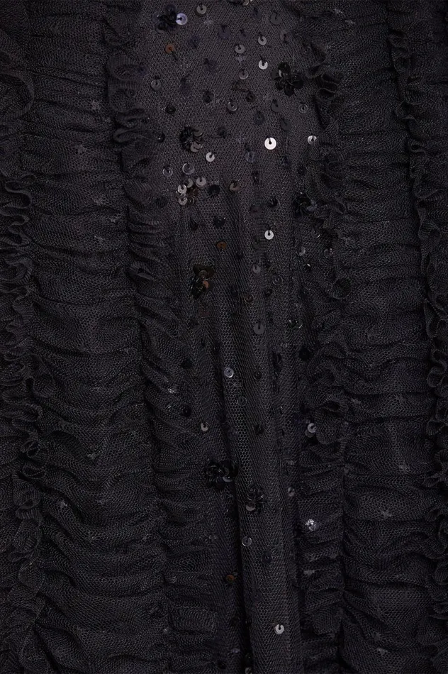Women Embellished Dresses Needle and Thread Violet Shimmer Strapless Gown Black