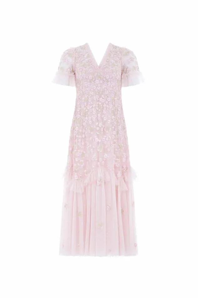 Women Embroidered Dresses Needle and Thread Evening Primrose Ballerina Dress Pink Women Embroidered Dresses Needle and Thread Evening Primrose Ballerina Dress Pink