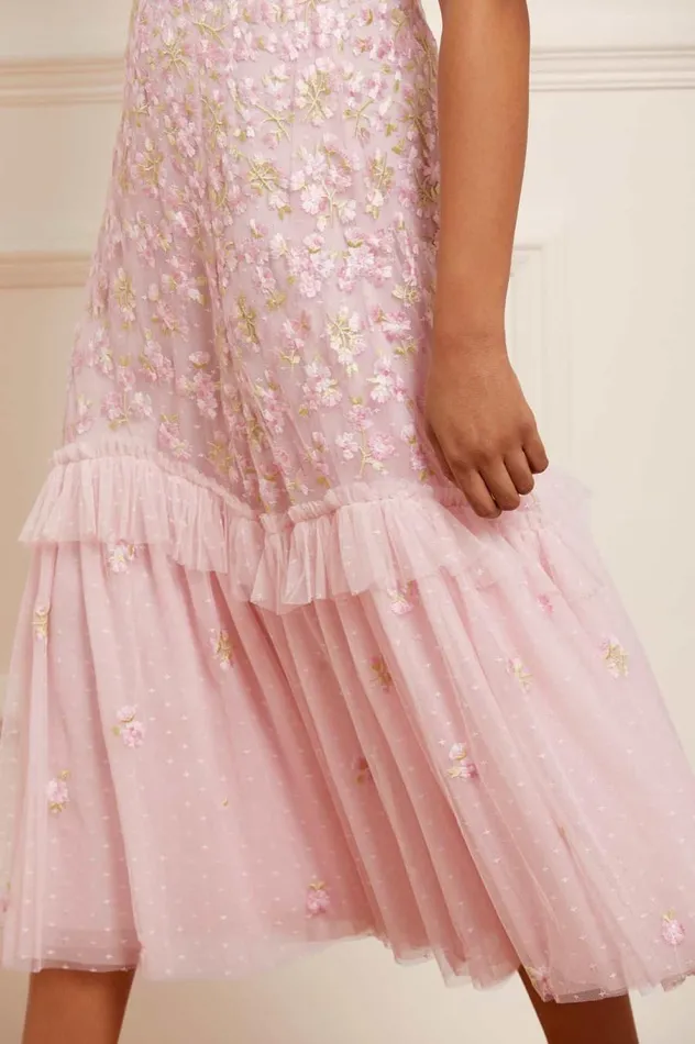 Women Embroidered Dresses Needle and Thread Evening Primrose Ballerina Dress Pink Women Embroidered Dresses Needle and Thread Evening Primrose Ballerina Dress Pink
