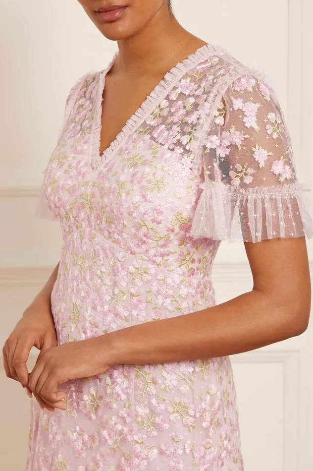 Women Embroidered Dresses Needle and Thread Evening Primrose Ballerina Dress Pink Women Embroidered Dresses Needle and Thread Evening Primrose Ballerina Dress Pink