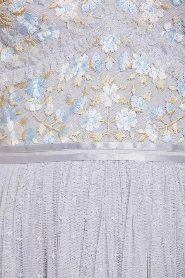 Women Embroidered Dresses Needle and Thread Wildflower Ditsy Bodice Ankle Gown Blue Women Embroidered Dresses Needle and Thread Wildflower Ditsy Bodice Ankle Gown Blue