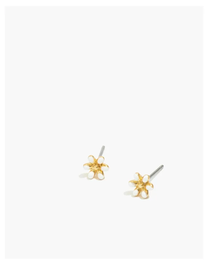 Women Enamel Daisy Stud Earrings Lighthouse Madewell Earrings