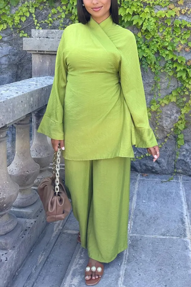 Women Ensemble 2 Pices Blouse Pantalon Vert Nou Green Brentiny Paris Shirts and Blouses Women Ensemble 2 Pices Blouse Pantalon Vert Nou Green Brentiny Paris Shirts and Blouses