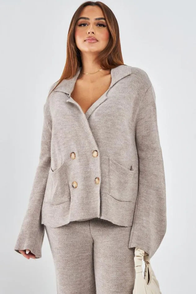 Women Ensemble 2 Pices Gilet Pantalon En Maille Taupe Darkbeige Brentiny Paris White Tops Women Ensemble 2 Pices Gilet Pantalon En Maille Taupe Darkbeige Brentiny Paris White Tops