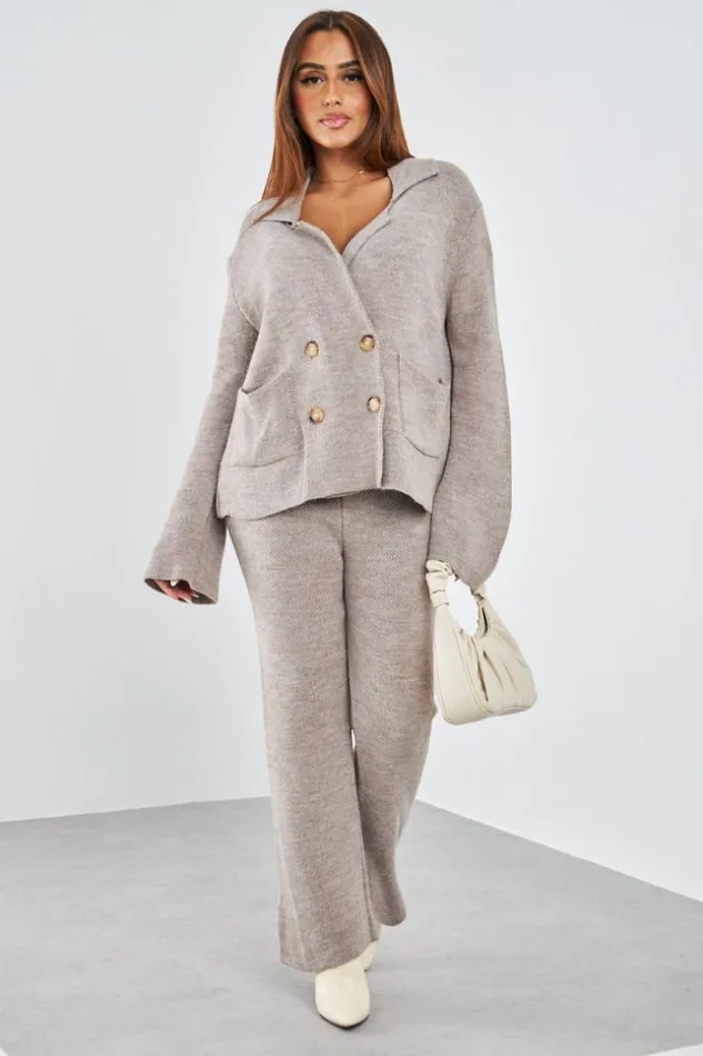 Women Ensemble 2 Pices Gilet Pantalon En Maille Taupe Darkbeige Brentiny Paris White Tops Women Ensemble 2 Pices Gilet Pantalon En Maille Taupe Darkbeige Brentiny Paris White Tops