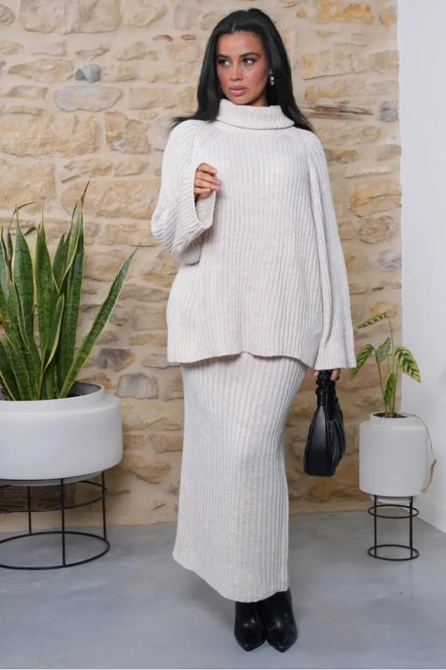 Women Ensemble 2 Pices Pull Jupe En Maille Beige Beige Brentiny Paris White Tops Women Ensemble 2 Pices Pull Jupe En Maille Beige Beige Brentiny Paris White Tops