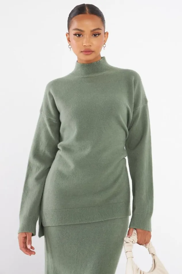 Women Ensemble 2 Pices Pull Jupe Kaki Khaki Brentiny Paris Sets With Top Bottoms Women Ensemble 2 Pices Pull Jupe Kaki Khaki Brentiny Paris Sets With Top Bottoms
