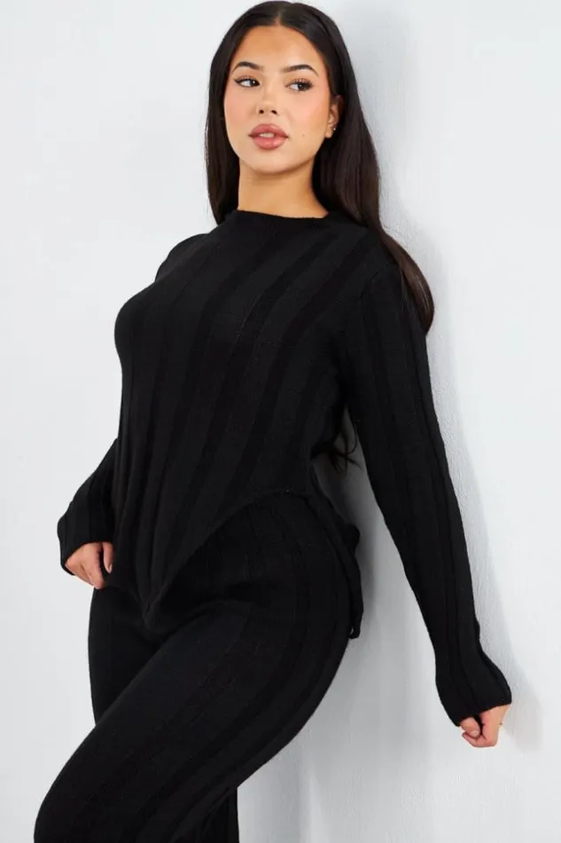 Women Ensemble 2 Pices Pull Pantalon En Maille Noir Black Brentiny Paris White Tops Women Ensemble 2 Pices Pull Pantalon En Maille Noir Black Brentiny Paris White Tops