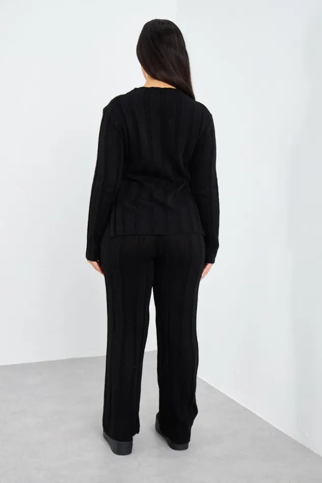 Women Ensemble 2 Pices Pull Pantalon En Maille Noir Black Brentiny Paris White Tops Women Ensemble 2 Pices Pull Pantalon En Maille Noir Black Brentiny Paris White Tops