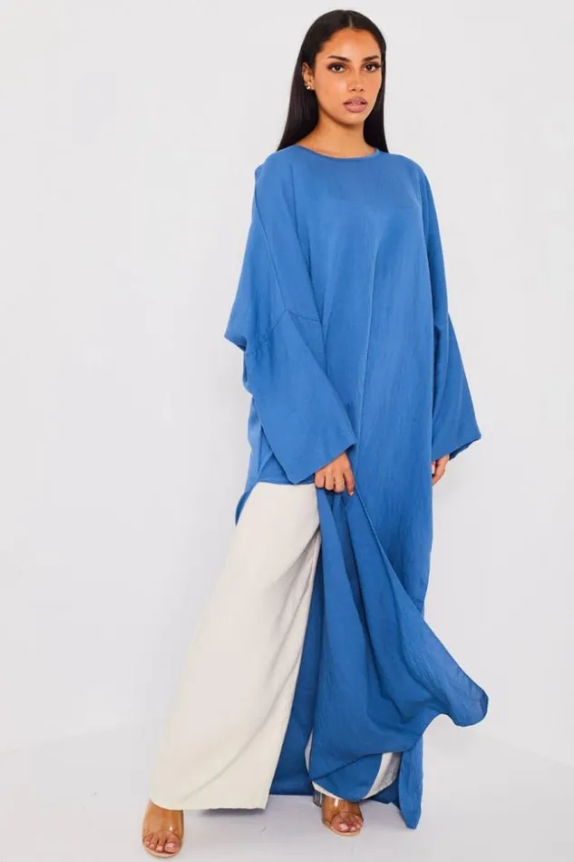 Women Ensemble 2 Pices Robe Pantalon Bleu Et Beige Blue Brentiny Paris Collection Ramadan Women Ensemble 2 Pices Robe Pantalon Bleu Et Beige Blue Brentiny Paris Collection Ramadan