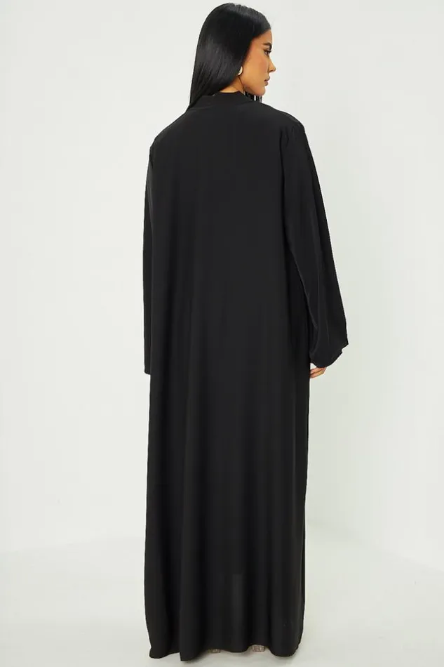 Women Ensemble 3 Pices Abaya Kimono Jupe Tablier Noir Black Brentiny Paris Collection Ramadan Women Ensemble 3 Pices Abaya Kimono Jupe Tablier Noir Black Brentiny Paris Collection Ramadan